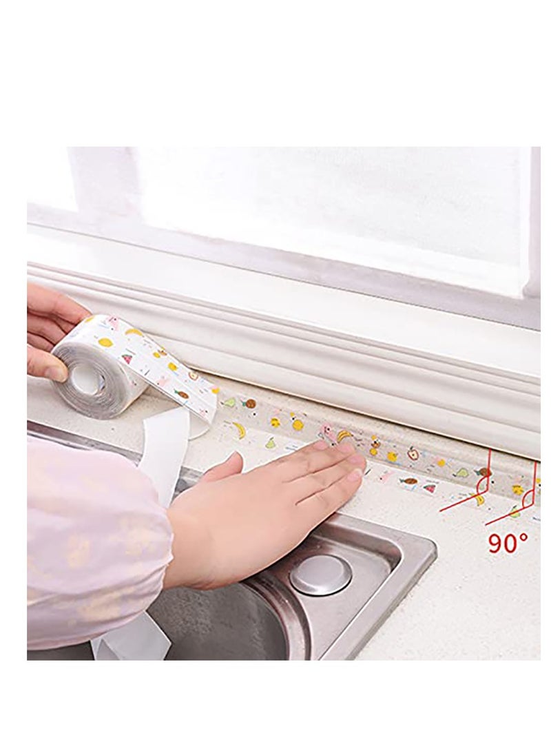 SYOSI 2Rolls Seal Strip Anti-Collision Waterproof Self Adhesive Caulk Strip Sealing Tape for Sink Bathroom Kitchen  - Image 4