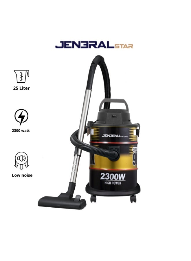 جنرال ستار مكنسة كهربائية أسطوانية من جنرال ستار سعة 25 لترًا، بقوة 2300 واط - JENV-2300 - Image 1