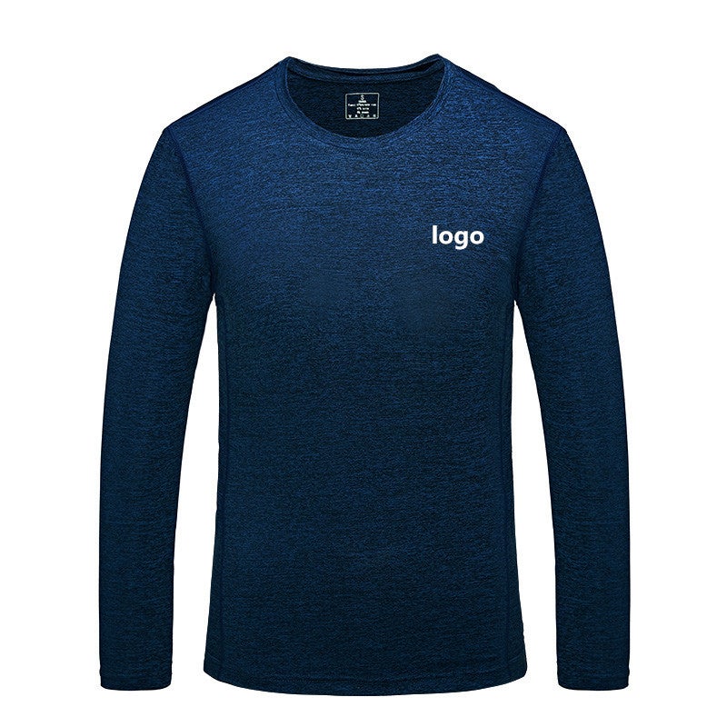 Thin long-sleeved quick-drying T-shirt men''s outdoor couple Sports running breathable quick-drying clothes women''s factory printed logo - Image 2