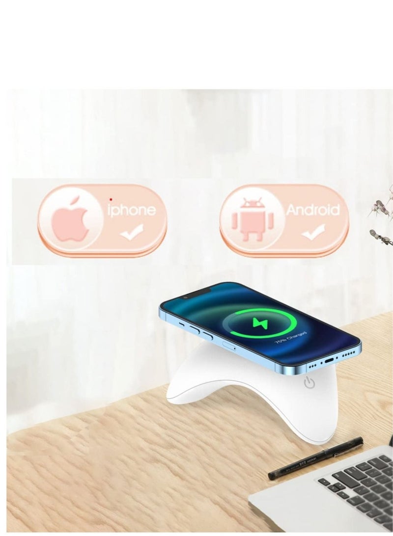 Captaintech Wireless Charger, 15W Fast Wireless Charging Stand, Wireless Charger Compatible with iPhone 13/12 /11Pro Max/XR/XS/X/8 Plus,Galaxy S21/S20/S10/S9/S8/Note 20/10, Google, LG,etc - Image 5