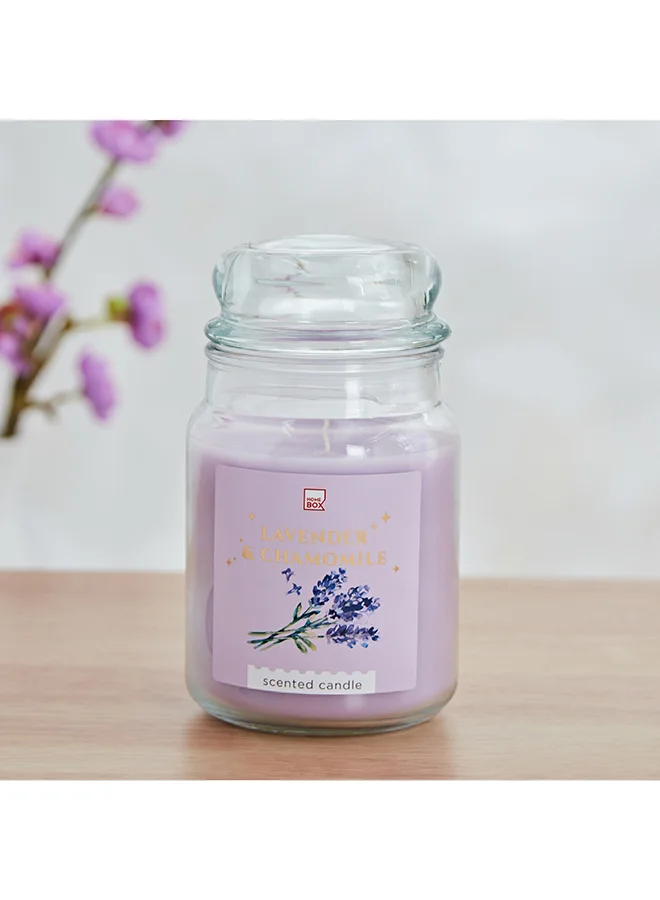 هوم بوكس Qara Colonial Lavender Chamomile Jar Candle 530 g