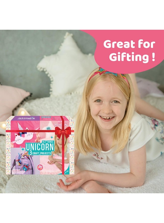 jackinthebox Unicorn Themed Arts and Crafts for Girls, 3 Activities-in-1, Best Girl Gift for Ages 5 6 7 8 9 10 Years, Includes Beautiful Felt and Foam Embellishments… - Image 5
