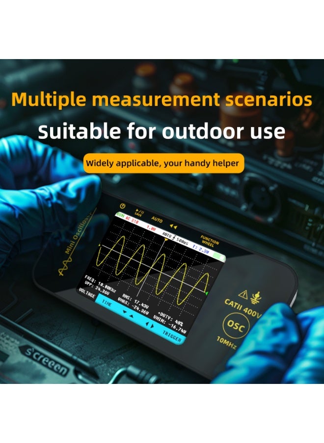 BSIDE OT3 Handheld Oscilloscope 3.2‘’ TFT Display Portable Digital Oscilloscope 10MHz Bandwidth Automotive Oscilloscope 48MSa/s Sampling Rate Trigger Function Auto/Analogue/Single - Image 4