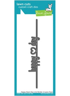 Lawn Fawn Lf2177 Happy Heart Day Line Border Custom Craft Dies  - Image 1