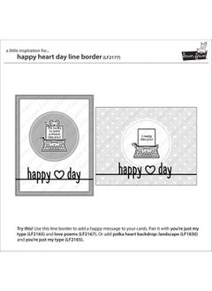 Lawn Fawn Lf2177 Happy Heart Day Line Border Custom Craft Dies  - Image 2