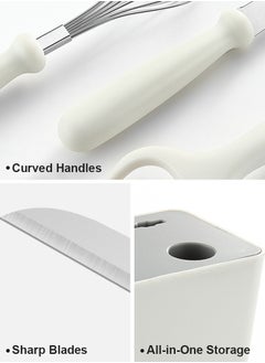 Perfii 6PCS Kitchen Peeler Set with Bottle Opener, Stirrer, Fruit Knife, Scissors and Stylish Storage Base with Anti-Slip Handle Base Kitchen Gadget Essential  - Image 3