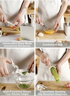 Perfii 6PCS Kitchen Peeler Set with Bottle Opener, Stirrer, Fruit Knife, Scissors and Stylish Storage Base with Anti-Slip Handle Base Kitchen Gadget Essential  - Image 5