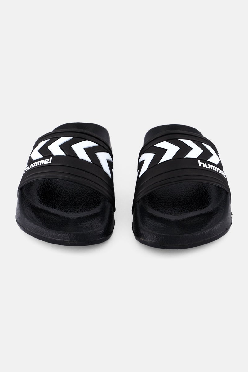 Hummel Kids Boy Larsen Slip On Outdoor Slides, Black - Image 4