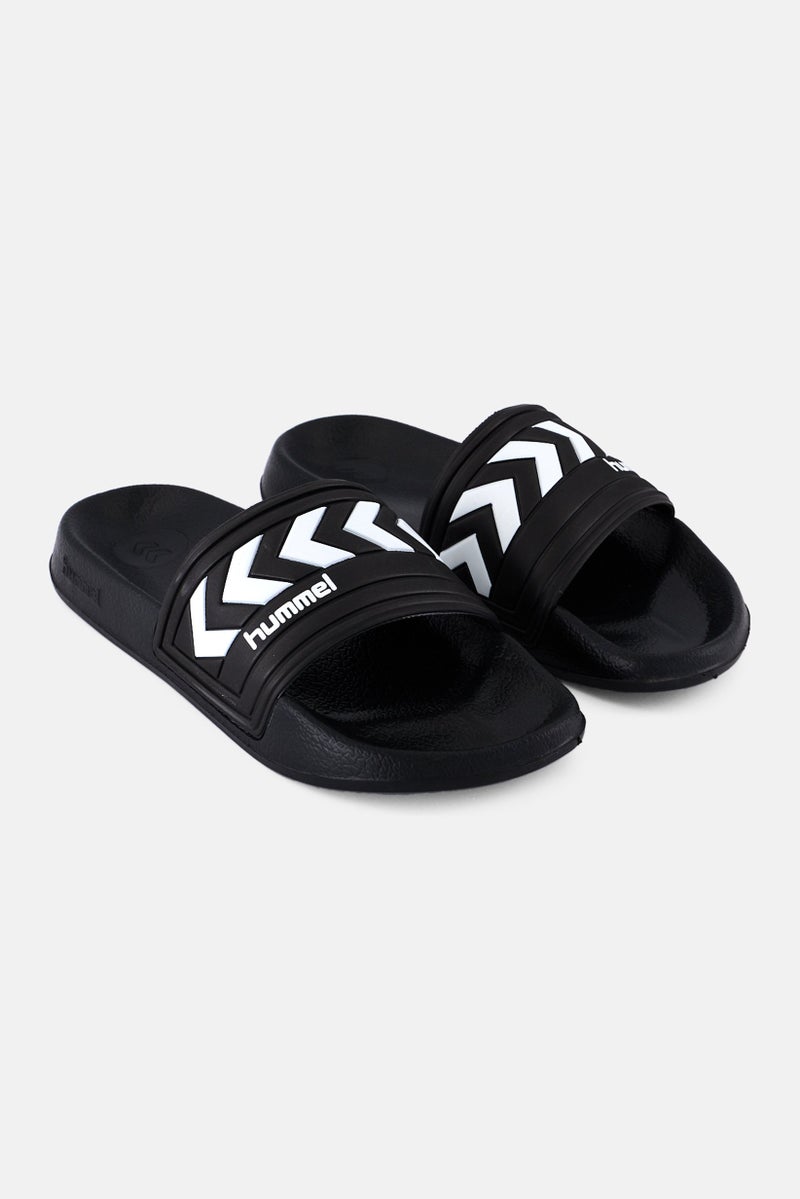 Hummel Kids Boy Larsen Slip On Outdoor Slides, Black - Image 1