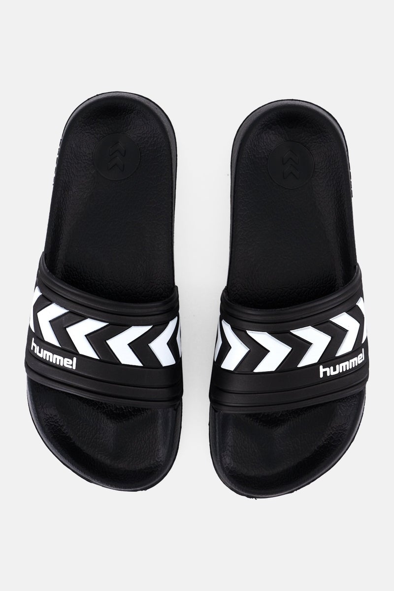 Hummel Kids Boy Larsen Slip On Outdoor Slides, Black - Image 3