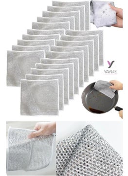 Double Layer Multi-Purpose Wire Cloth Microfiber Inox Cloth Wire Dish Cloth