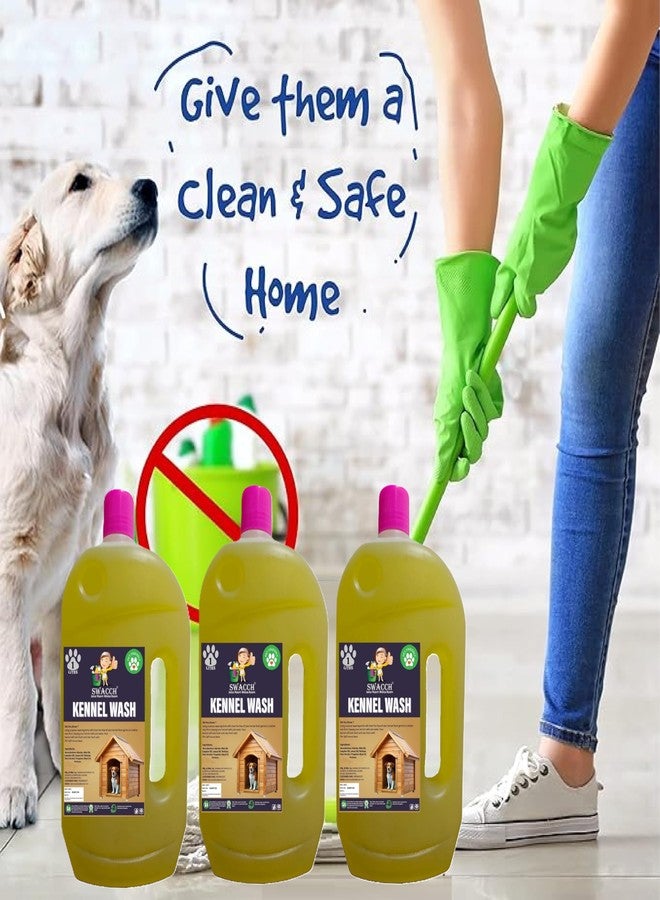 swacch Kennel Wash (1 Litre) (Pack of 3) Lemon I Pet Stain & Odour Remover I Pet Floor Cleaner Liquid I Dog and Cat Friendly - Image 3