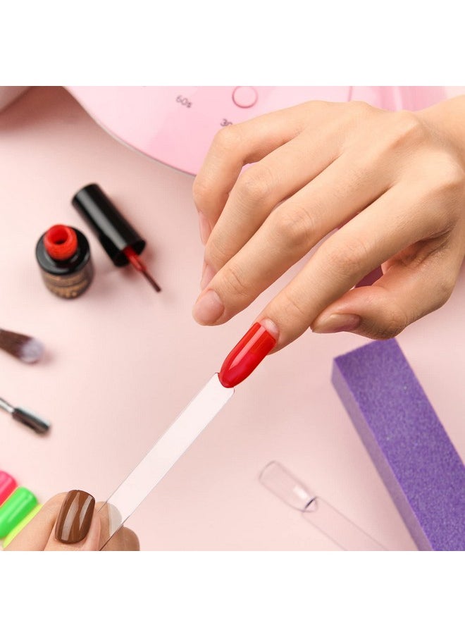 AZUREBEAUTY AZUREBEAUTY 150 Pcs Clear Nail Color Sticks, Fan Shape Nail Art Polish Display Tips, False Nail Sample Sticks, Nail Practice Color Display, Transparent Polish Board  - Image 5