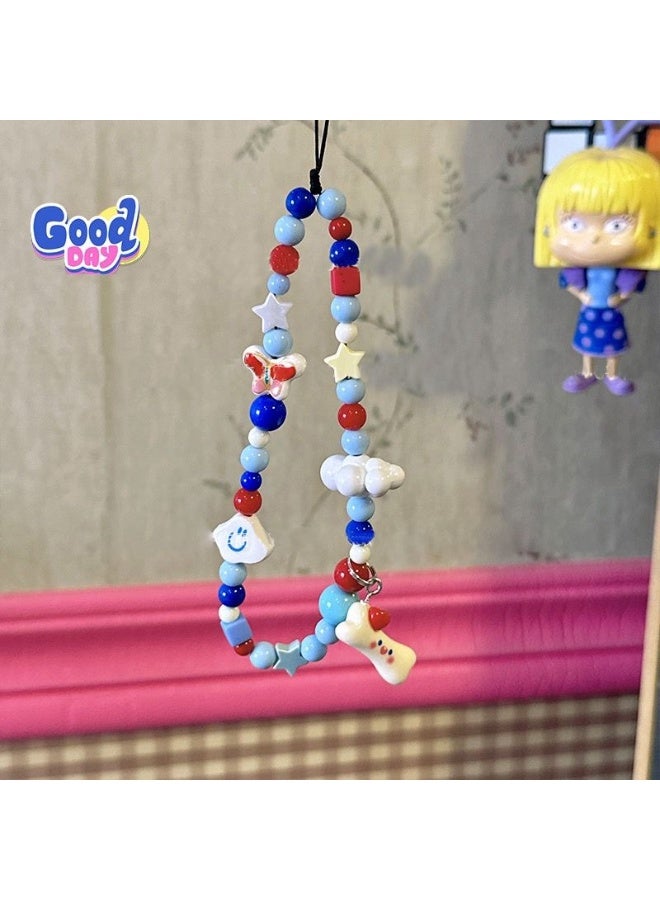 NIBEMINENT Phone Charm/ Chain Strap for Women Girls,Cloudy Little Bones Cell Phone Case Lanyard Wrist Strap