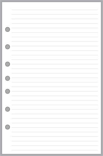 Handy Forms Classic Size Notes Insert with Simple Lines Spaced 1/4", Sized and Punched with 7 Holes for 7-Ring Notebooks Such as Franklin, etc. (5.5" x 8.5") - Image 5