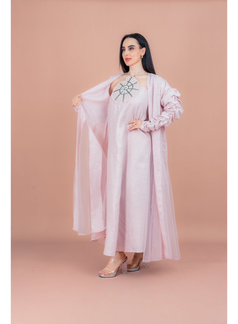 IKKXA Two Pieces Unique Modest Outfit IN9150 Pink - Image 2