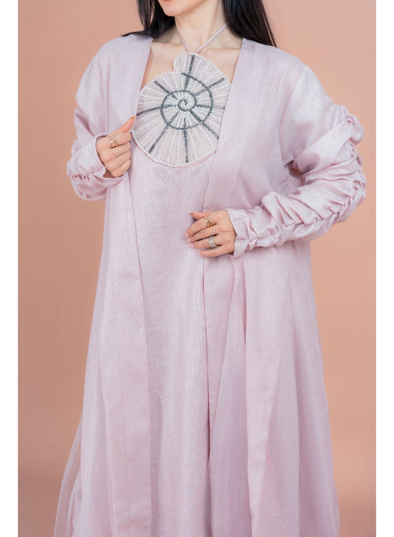 IKKXA Two Pieces Unique Modest Outfit IN9150 Pink - Image 4