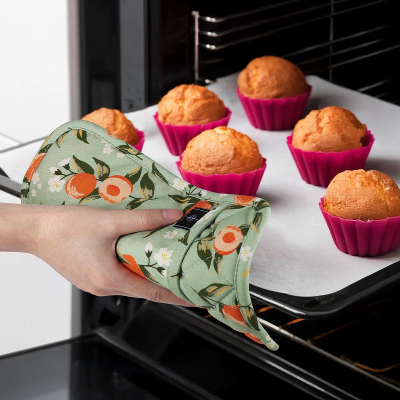 BONTHEE Pot Holders for Kitchen Heat Resistant Hot Pads for Countertops Oven Pot Holders Cotton Potholders for Kitchen Cooking Baking - 2PCS - Image 3