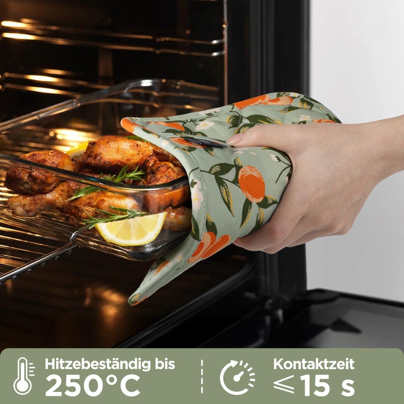 BONTHEE Pot Holders for Kitchen Heat Resistant Hot Pads for Countertops Oven Pot Holders Cotton Potholders for Kitchen Cooking Baking - 2PCS - Image 2