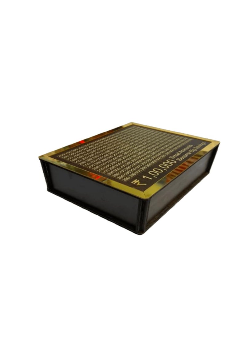 Shri RaghuviR Glow Shri Raghuvir Glow Wooden Piggy Bank with Carved Design Money Box for Kids Savings Challenge Box 100000 Savings Challenge Piggy Bank Money Box Money Bank  - Image 3