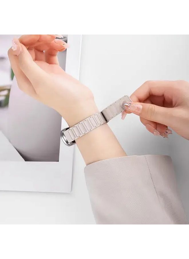 Magnetic Silicone Smartwatch Wristband Starlight Color Quick Release Replacement Breathable Armor Style Strap for Xiaomi Mi Band 8 Mi Band 9 NFC Version Compatible Unisex Daily Wear Travel - Image 4