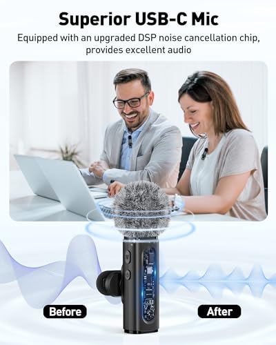 GoorDik Wireless Lavalier Microphone for iPhone Recording Clip-on Mini Mic for iPhone/for iPad Video Recording with Rotatable Clip&Denoise Recording, Portable Mic Set for Content Creators - Image 3