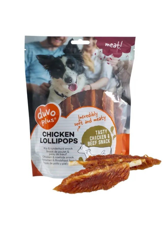 Duvo + Duvo+ Chicken Lollipops Dog Snacks 400g – Tasty Chew Treats for Dogs - Image 1