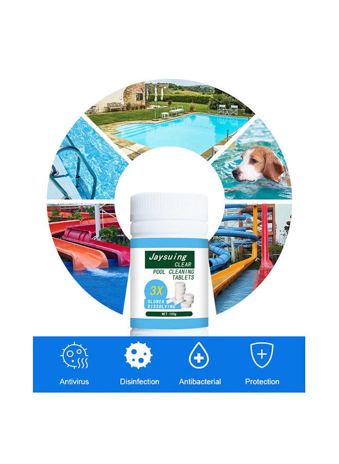 Generic 100g/3.5oz Swimming Pool Cleaning Tablets Swimming Pool Sanitizer Effervescent Tablets Pool Care Accessory  - Image 4