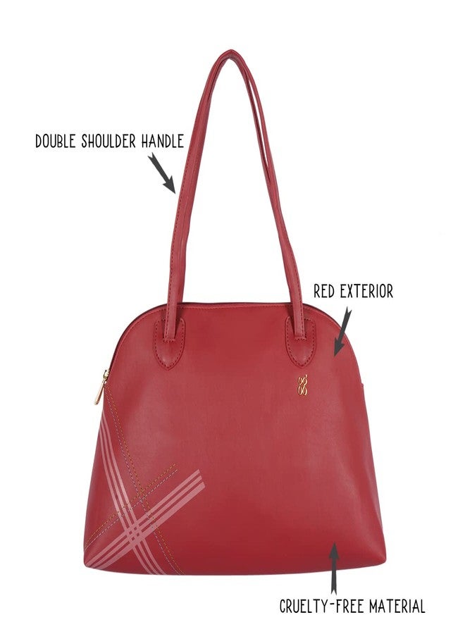 Baggit Womens Lxe Inspect Bowling Bag- Red - Image 2