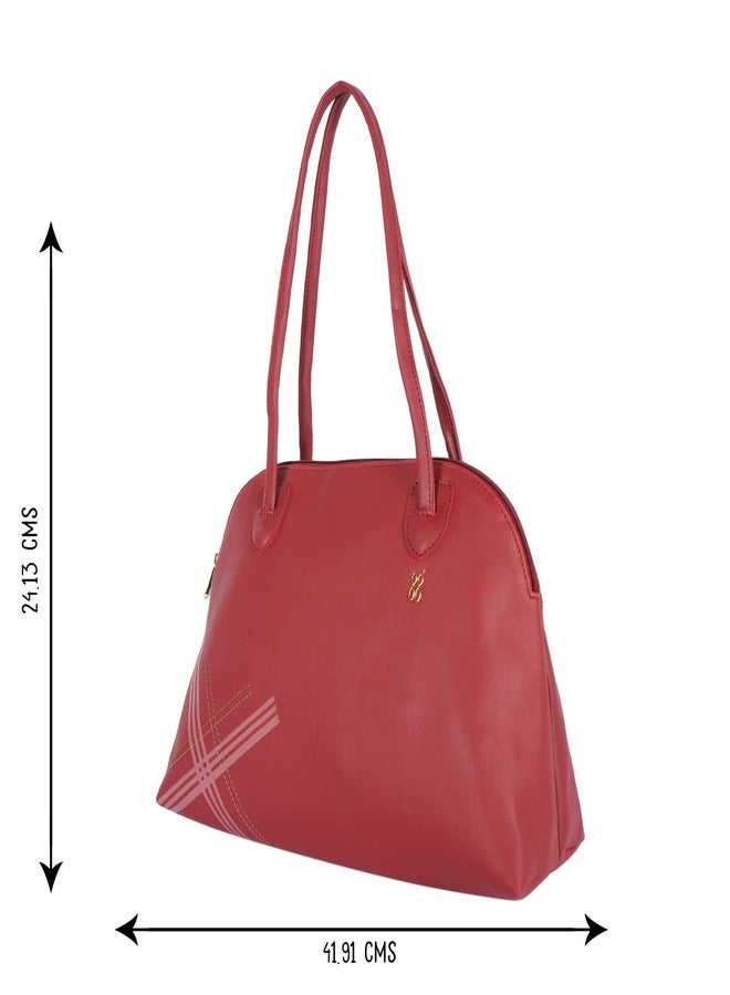 Baggit Womens Lxe Inspect Bowling Bag- Red - Image 3