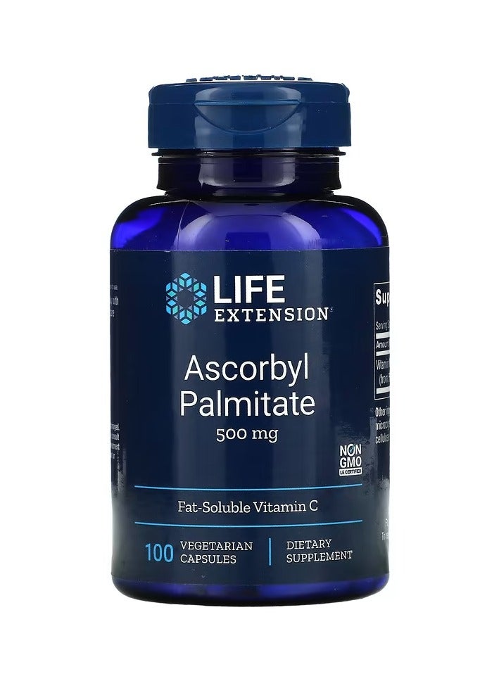 لايف إكستنشن بالميتيت الأسكوربيل 500 مجم 100 كبسولة نباتية - Image 1