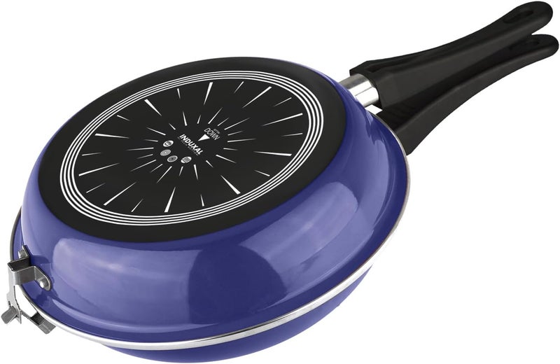 Magefesa Frittata 9.4-Inch Nonstick Double Sided Frying Pan, All-Stovetops Compatible, Dishwasher Safe, Blue – Ideal for Spanish Tortilla - Image 1