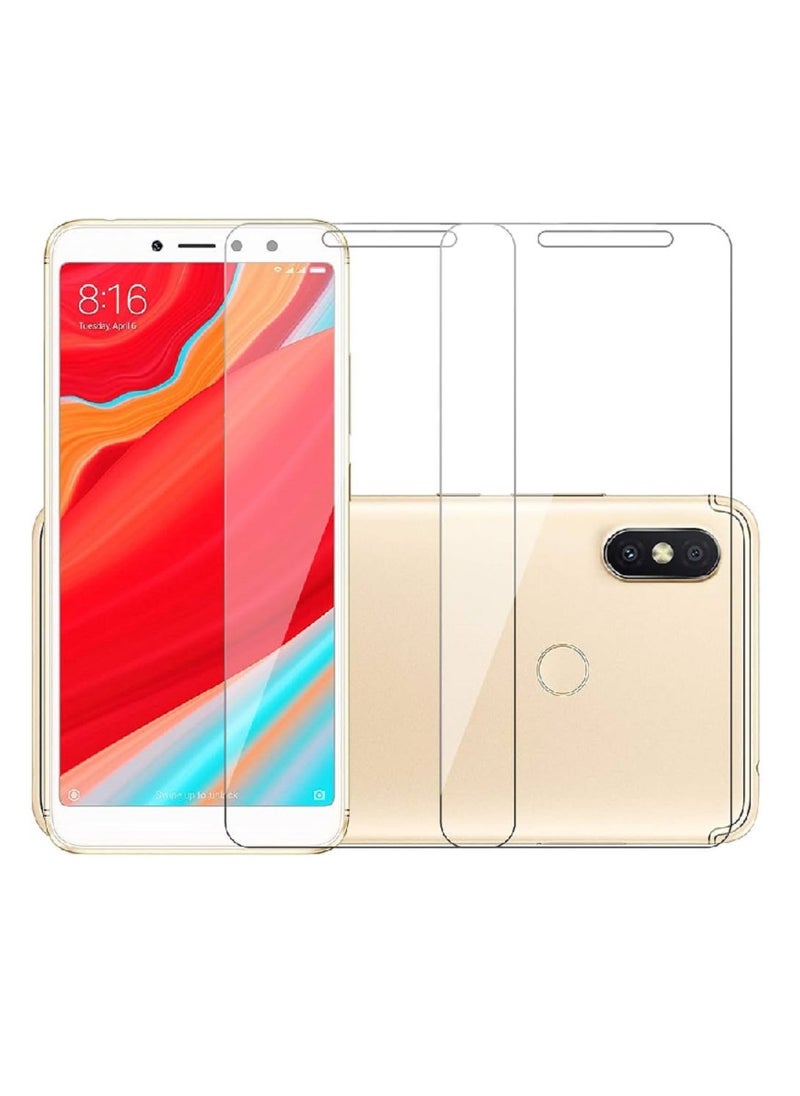 Super 2 Pieces Tempered Glass Screen Protector Clear Designed For Xiaomi Redmi S2 Full Screen Coverage And Bubble Free - Image 1
