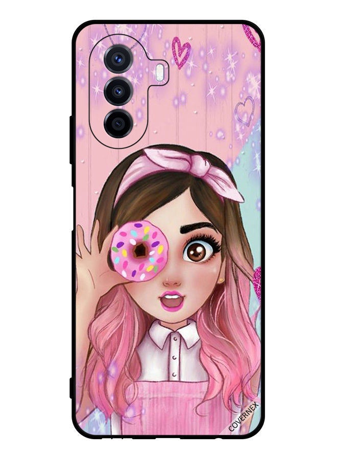 Covernex Protective Case Cover For Huawei nova Y70 Cute Little Girl Holding Donut - Image 1