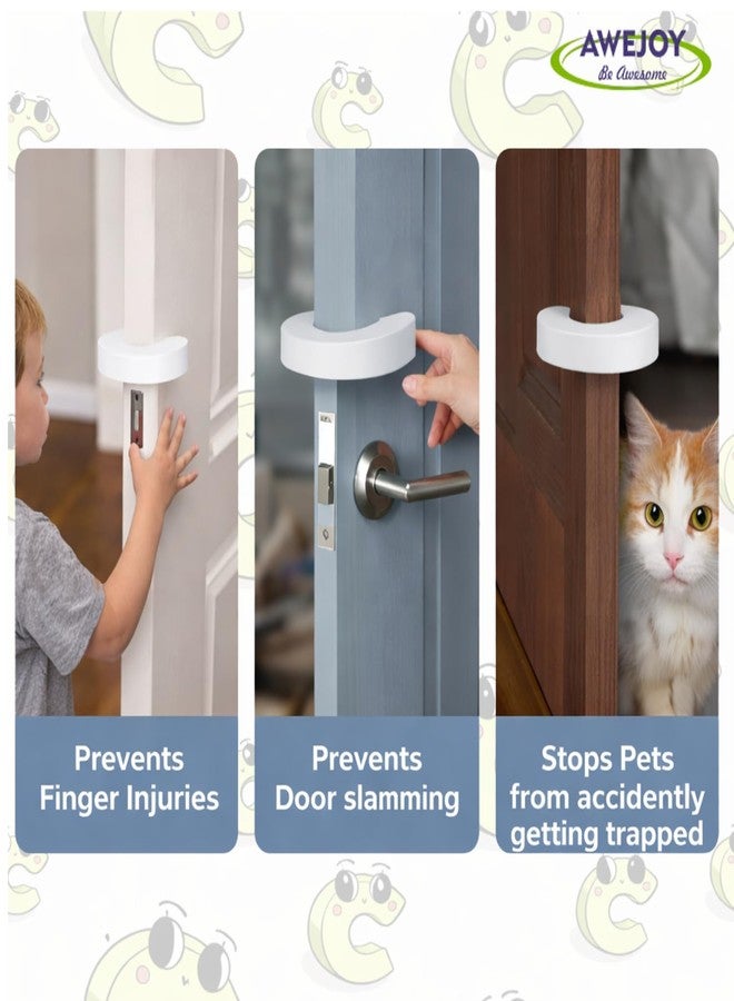 AWEJOY Baby Safety Door Stopper Guard (Pack of 4)| Soft Foam Door Jammer for Home | Prevents Finger Injuries & Door Slamming | Baby Proofing Door Guard for Kids & Pets - Image 5