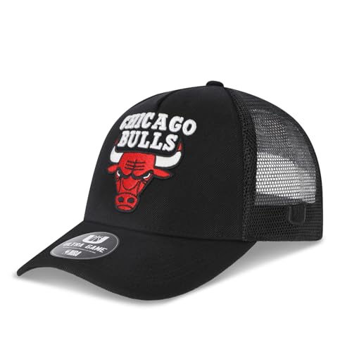 Ultra Game NBA Official Men’s Snap Back All Around The World Trucker Baseball Cap Hat - Unisex, Chicago Bulls, Black Marl, 1SIZE - Image 1