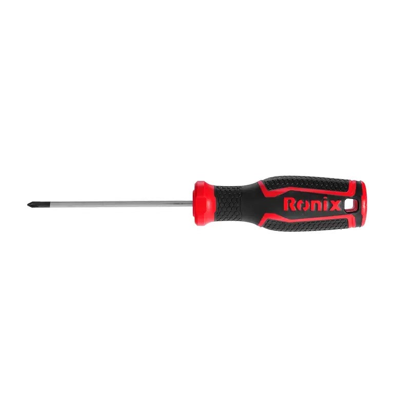 RONIX Plastic handle Phillips Screwdriver 3x75mm-2color - Image 1