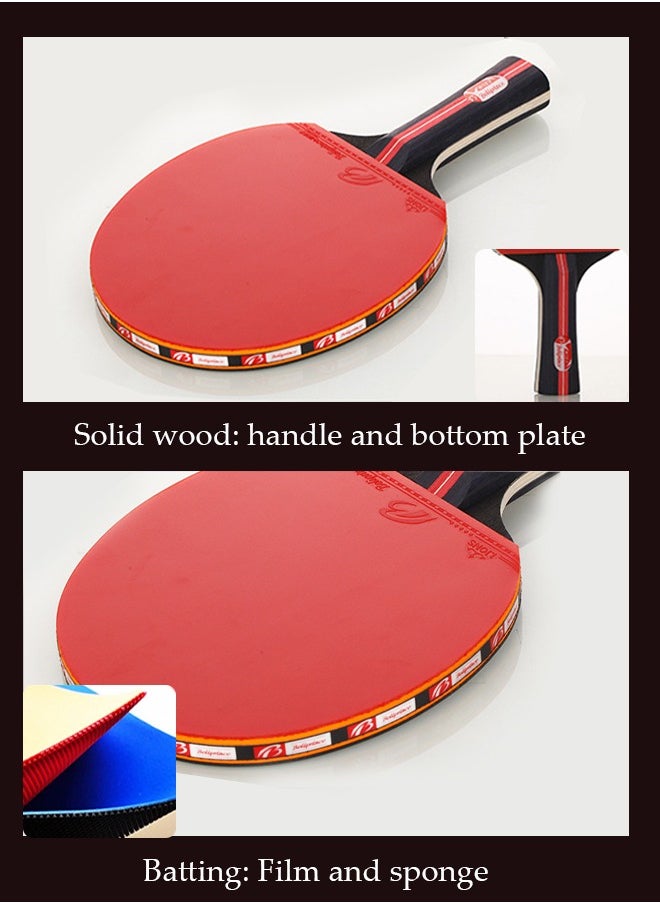 DUNISO - Ping Pong Paddles High Performance Sets with Premium Table Tennis Rackets 3-Star Ping Pong Balls Compact Storage Case Ping Pong Paddle Set with a Storage Bag 2 Ping-pong Bats and 3 Ping-pong Balls - Image 1