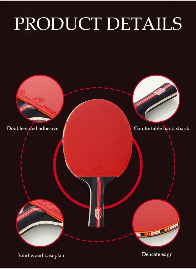 DUNISO - Ping Pong Paddles High Performance Sets with Premium Table Tennis Rackets 3-Star Ping Pong Balls Compact Storage Case Ping Pong Paddle Set with a Storage Bag 2 Ping-pong Bats and 3 Ping-pong Balls - Image 1