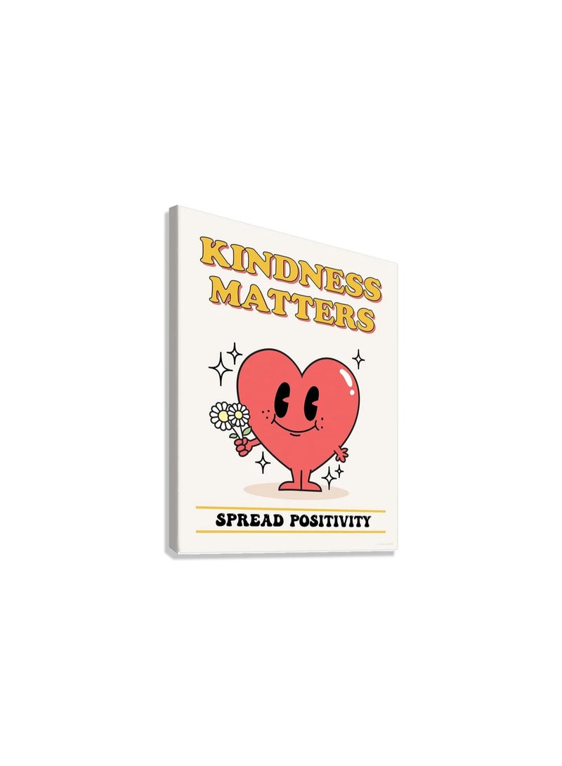 TNESSENTIAL CUTE HEART CANVAS POSTER   KINDESS MATTERS - Image 4
