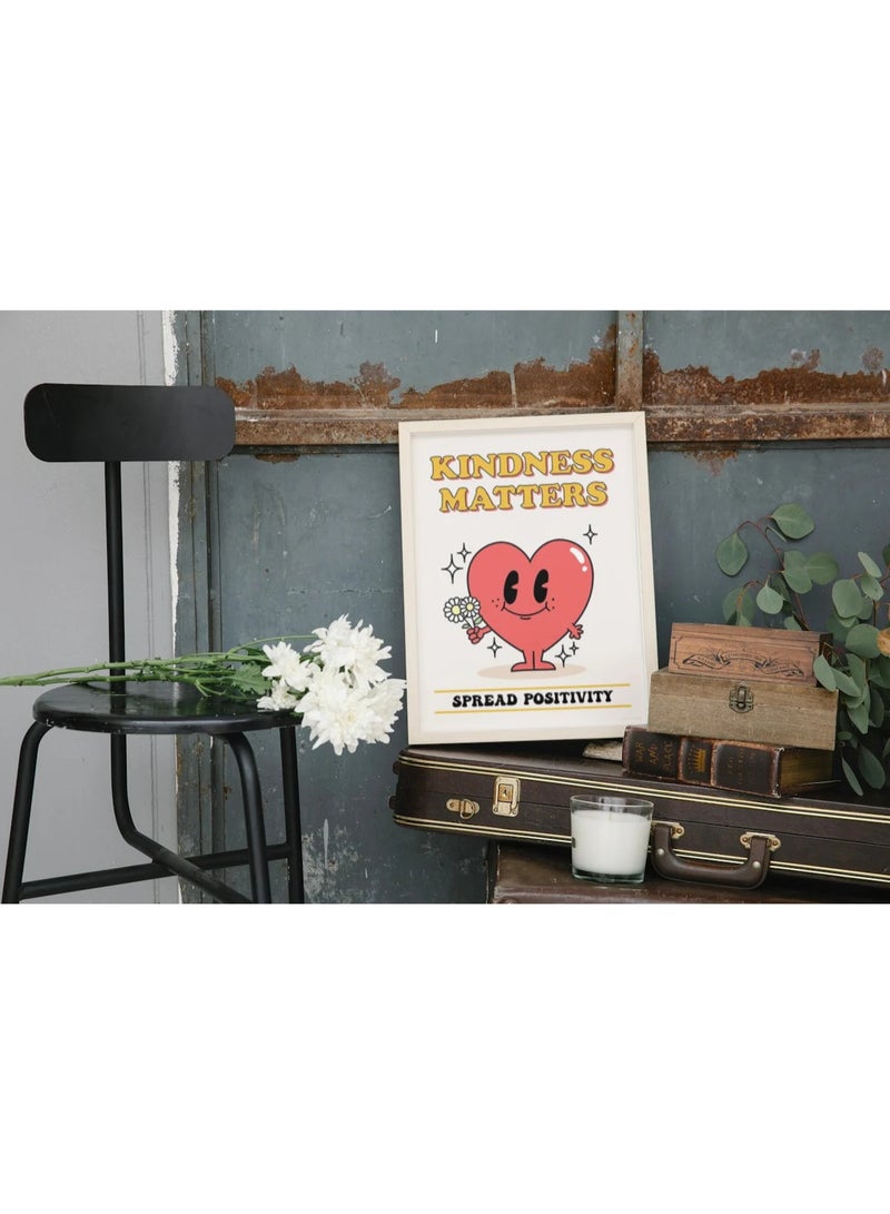 TNESSENTIAL CUTE HEART CANVAS POSTER   KINDESS MATTERS - Image 3