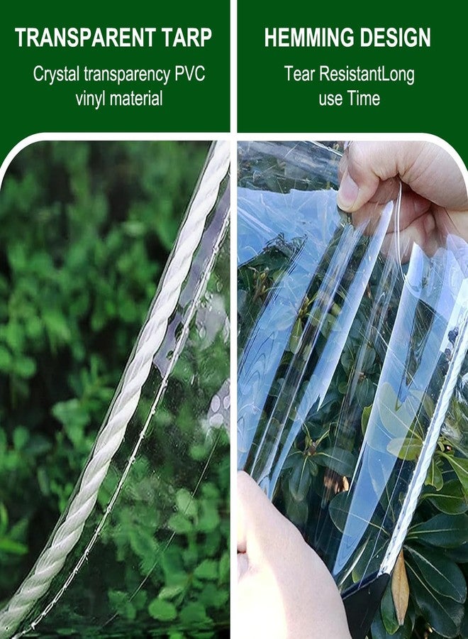 HOLAA Clear Tarp,3x6ft Clear Tarps Heavy Duty Water Resistant with Reinforced Edge,14Mil Thickened Transparent Tear Resistant Water Resistant PVC Vinyl Tarp Enclosure for Patio,Greenhouse Outdoor - Image 5