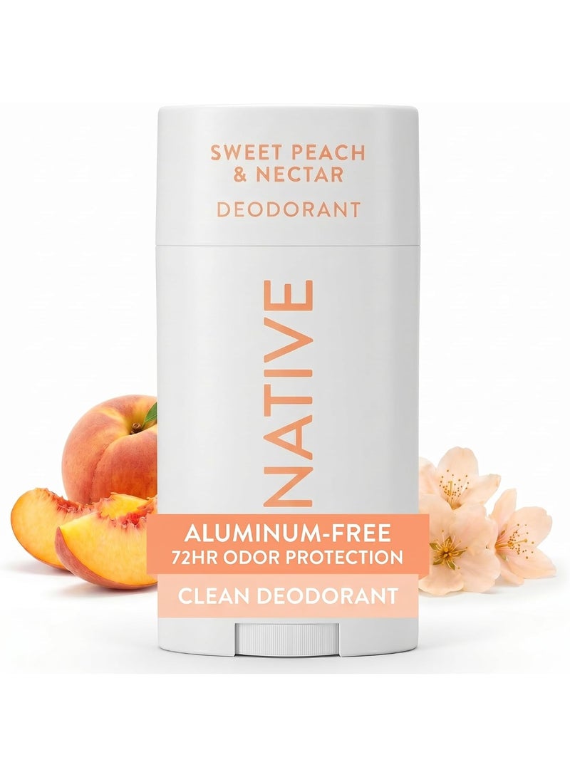 Native Deodorant | Natural Deodorant Seasonal Scents for Women and Men, Aluminum Free with Baking Soda, Probiotics, Coconut Oil and Shea Butter | Sweet Peach & Nectar