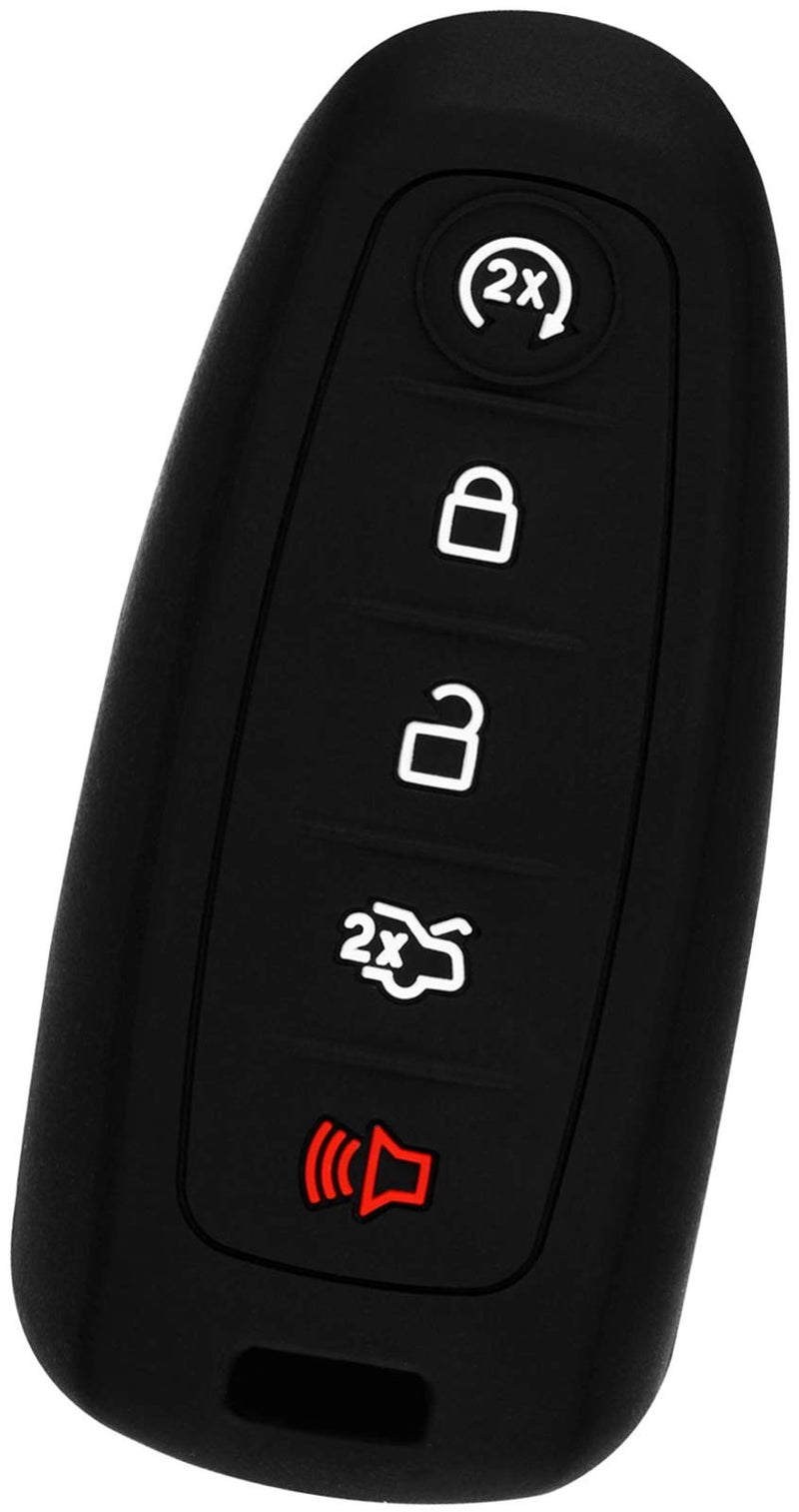KeylessOption KeyGuardz Keyless Entry Remote Car Smart Key Fob Outer Shell Cover Soft Rubber Case for Ford Lincoln - Image 2