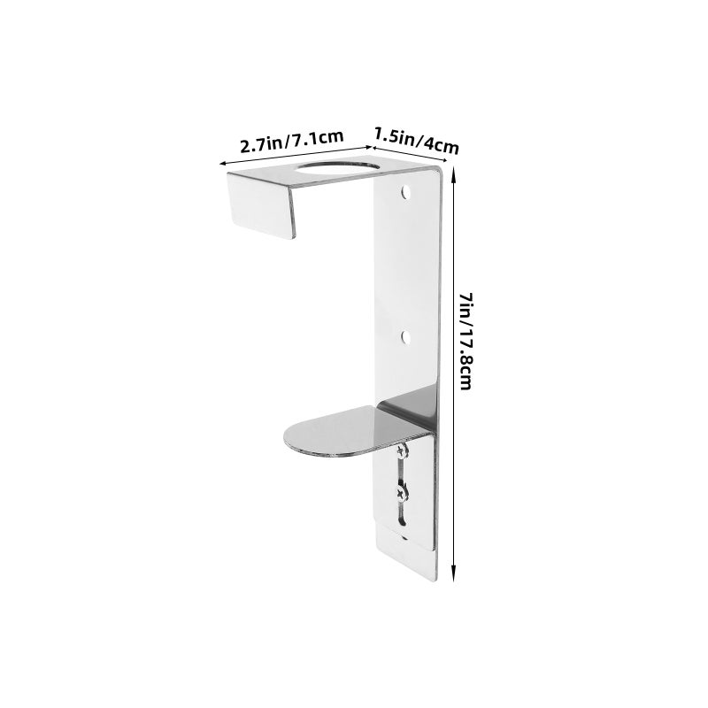 Dispenser Holder, Wall Mount for Soap and Shampoo Bottles, Durable Stainless Steel Design - Image 2