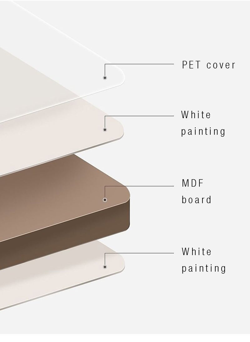 Merry Moments - Cream White TV Unit Entertainment Unit TV Media Console Contemporary Style TV Stand Luxury TV Unit TV Cabinet MDF Board Fashionable White Finish L200xH46xW30 cm - Image 1