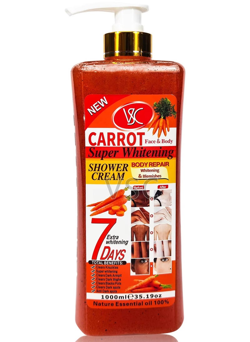 VSC Carrot Super Whitening Shower Cream 1000 ML