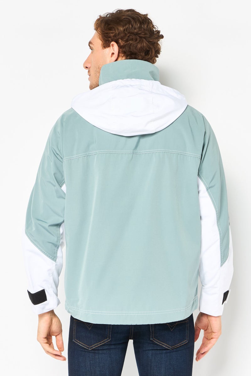 SELECTED Men Loose Fit Solid Wind Breaker Jacket, Multicolor - Image 3