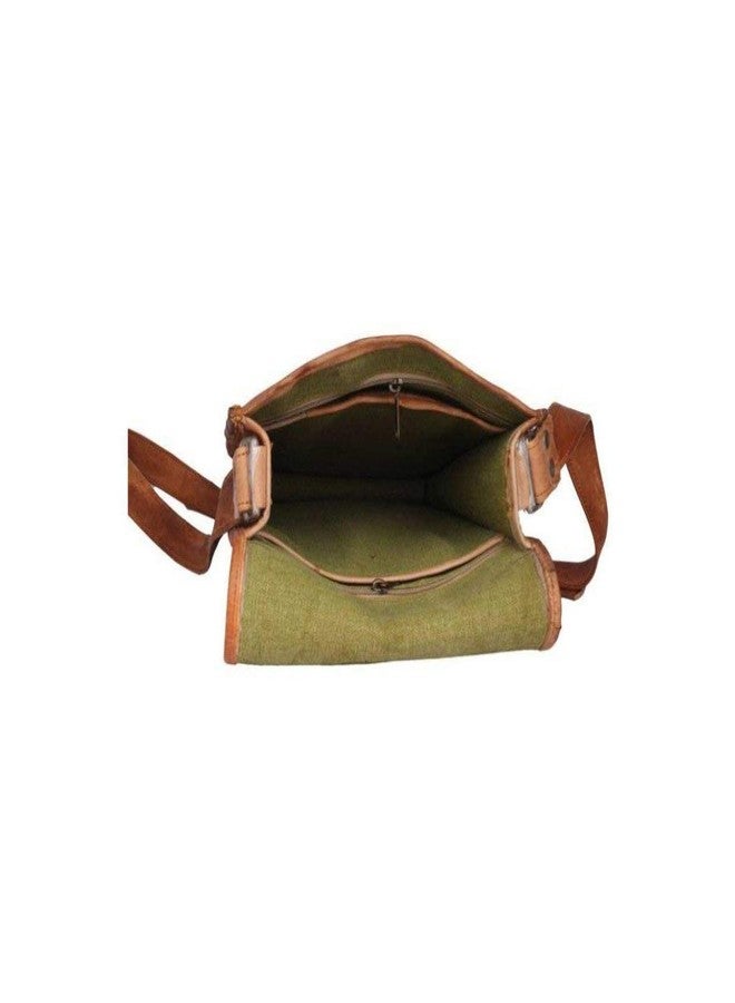 RSN Genuine Brows Leather Small Sling Shoulder/Tablet Bag For Boys & Girls - Image 4