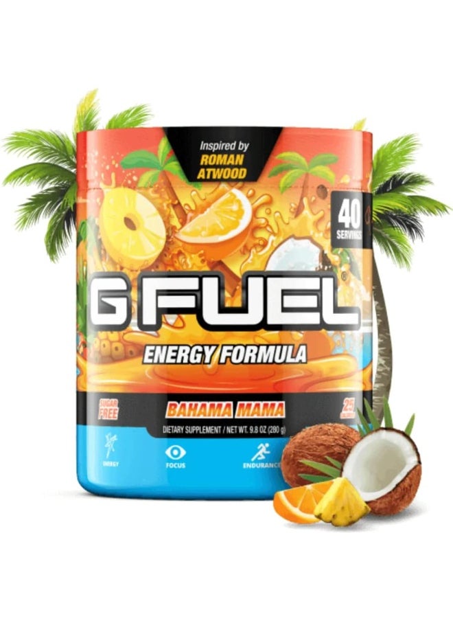 Gamma Labs G Fuel Tropical Rain Tub (40 Servings) Elite Energy And Endurance Formula Net Wt. 9.8 Oz  - Image 3